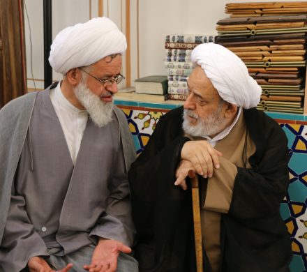 دیدار استاد انصاریان و آیت الله کلباسی اشتری در مسجد رکن الملک